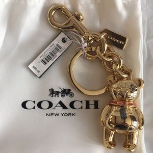 Coach Bear Keychain NWT